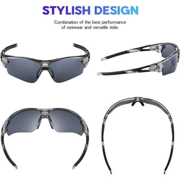 Polarized Sports Sunglasses for Men Women Youth Baseball Fishing - Picture 2 of 6